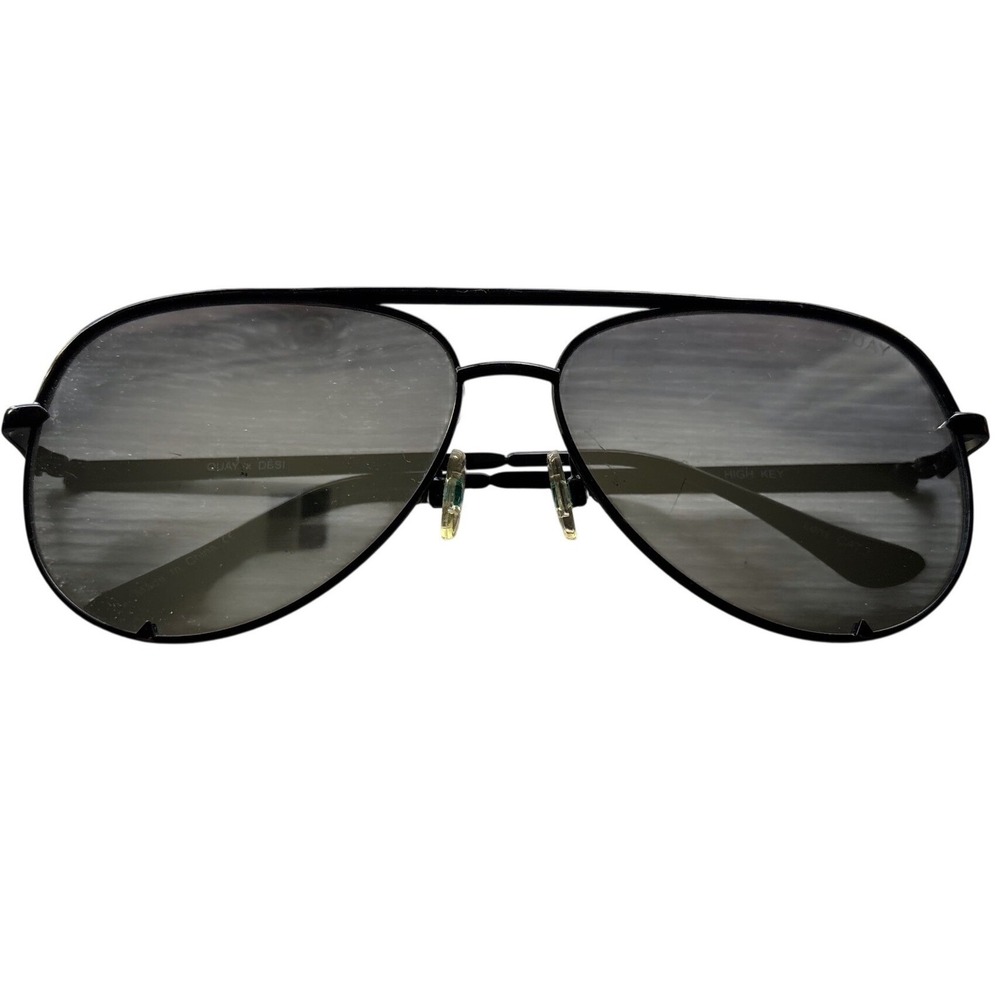 Quay x Desi Perkins High Key Aviator‎ Sunglasses Black Fade Oversized 150mm
